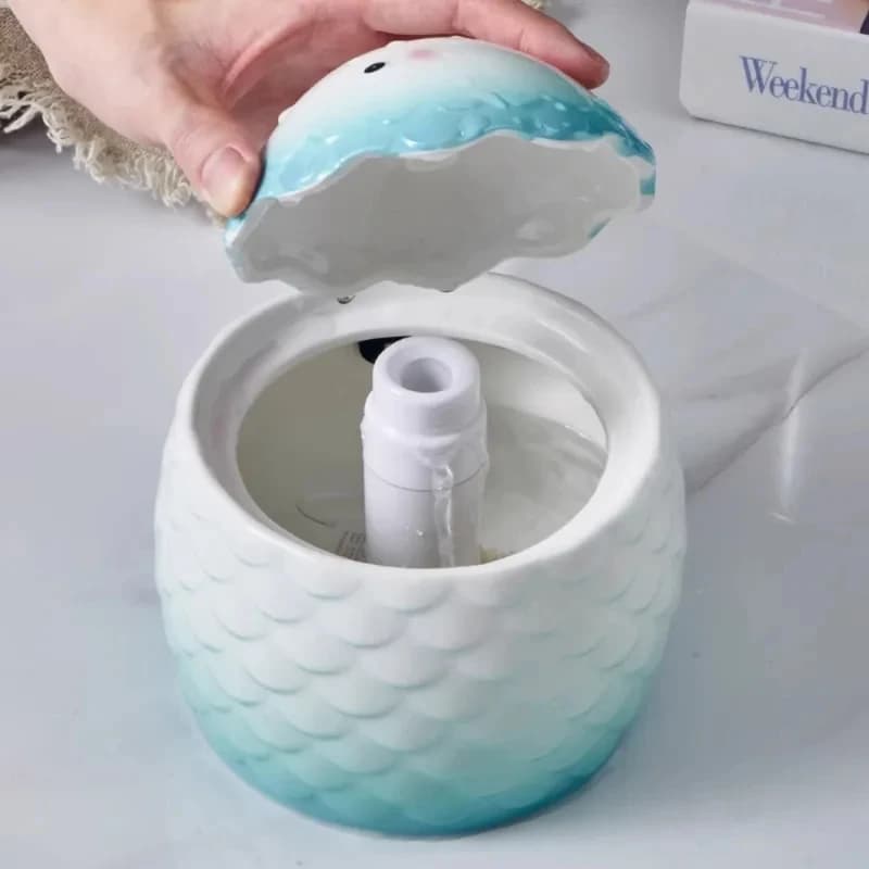 Automatic Gradual Change Koi Ceramic Dispenser Dog Bowl Drinking Circulation Flow Pet Suppli