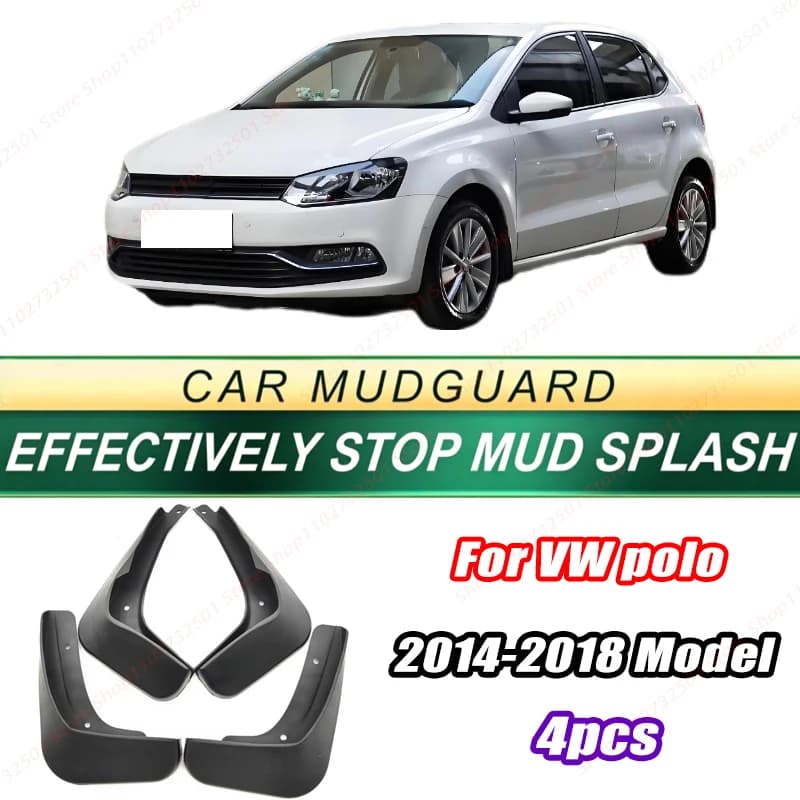 For VW polo 2014-2018 Model 4PCS Front Rear Mud Flaps Splash Guards Fender Mudguards Auto Accessories