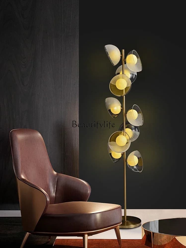 GG8Italian light luxury high sense sofa side bedroom art atmosphere luminous object