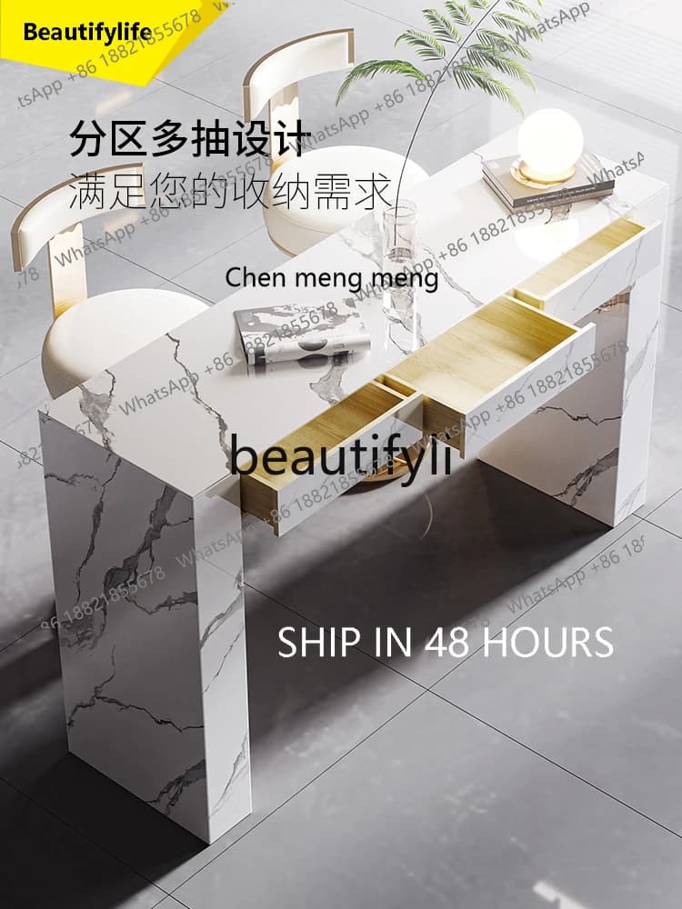 2003 Light Luxury High-End Bar Table Home Living Room High Stool Table Custom Partition Cabinet Entryway Table