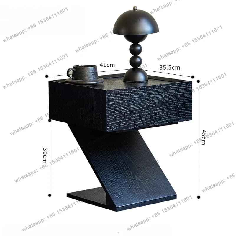 HJ Nightstand Modern Nordic ItalianLuxury Bedside Table Trendy Simple Tavolino Da Letto Bedroom Furniture