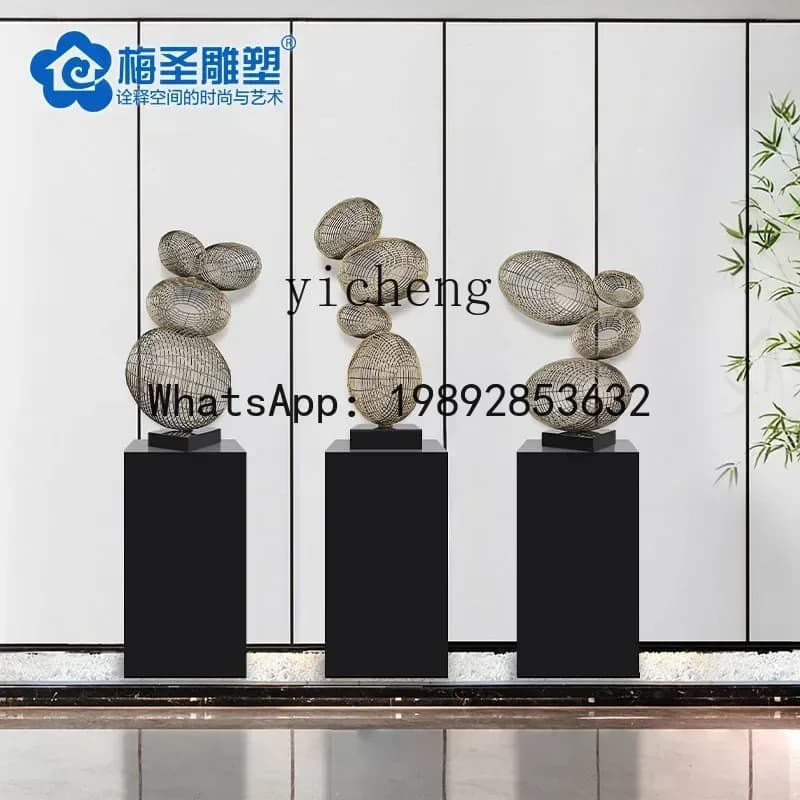 b136 Floor Sculpture Hotel Aisle Model Room Hallway Hall Metal Abstract Art Ornaments
