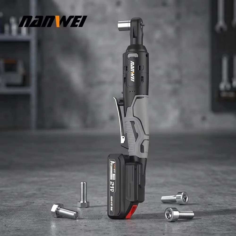 16.8V Brushless Electric Ratchet Wrench 3/8 Inch Cordless Rechargeable Lithium Battery Power Tool for Auto Repair &