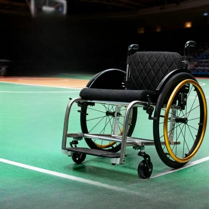 Titanium alloy widened sports wheelchair heavy duty super fat overweight durable rigid frame life comfort sports wheelchair