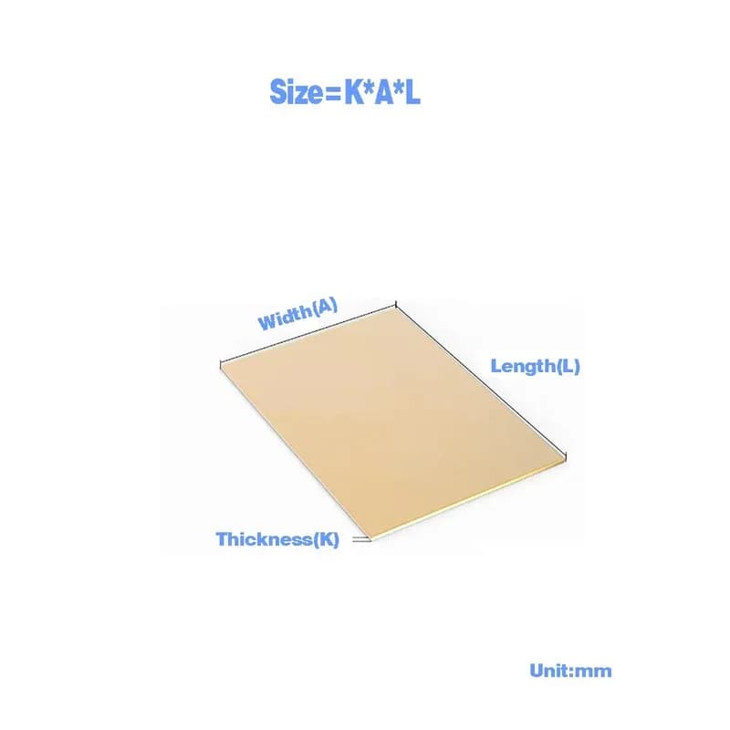H62 Brass Sheet Plate 0.5-1.5mm Thick Custom Laser Cutting Service Precision Copper Sheets for DIY & Industrial