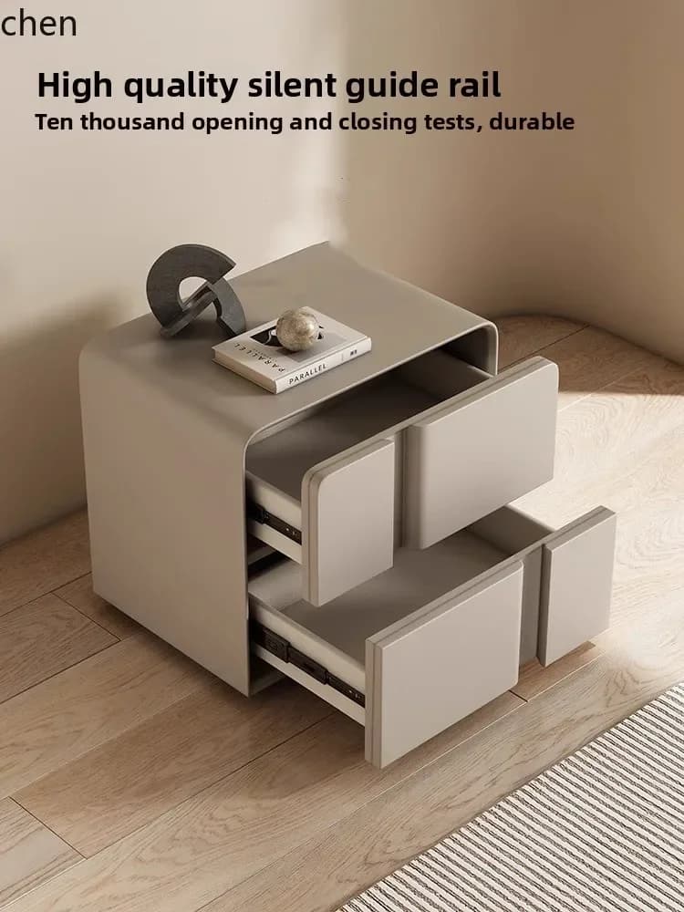 DSA  small bedside table solid wood light luxury high-end creative home bedroom storage box simple and modern