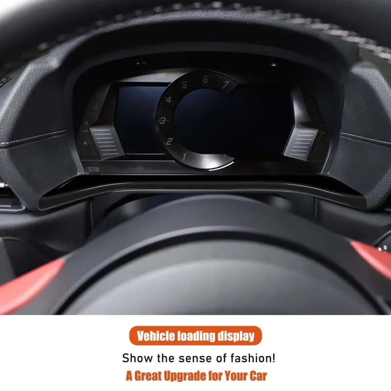 1Pcs ABS Black For Toyota GR Supra A90 2019-2025+ Car Dashboard Underpanel Decorative Stickers Interior Protection Accessories