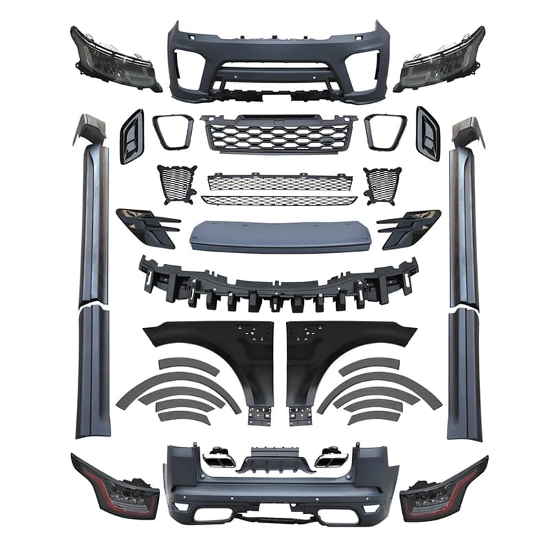 Top Quality PP Plastic Body Kit for Range Rover Sport L494 2014-2017 Upgrade to 2020 SVR Style Bumper Headlight