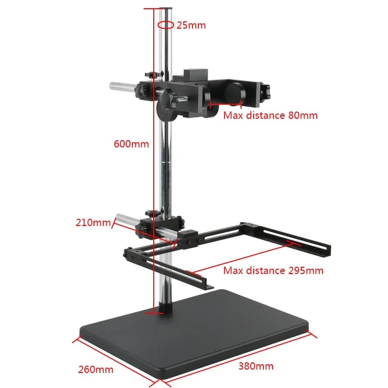 Laboratory Industrial CCD COMS Video Camera Machine Vision Adjustment Test Microscope Stand with Illumination Light Holder