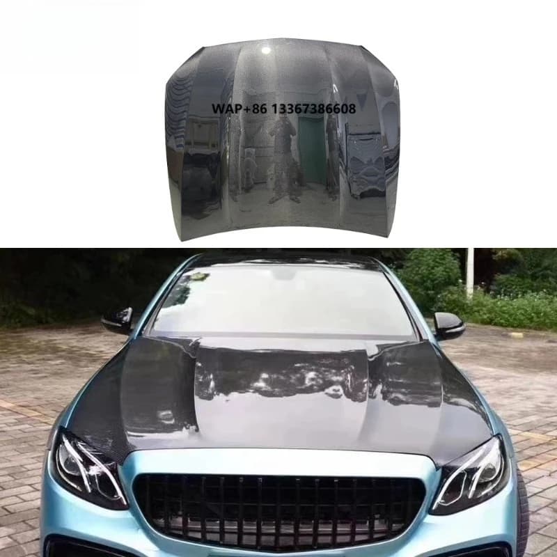 W213 E Class Carbon Fiber Style Engine Hood Engine Bonnet Engine Cover