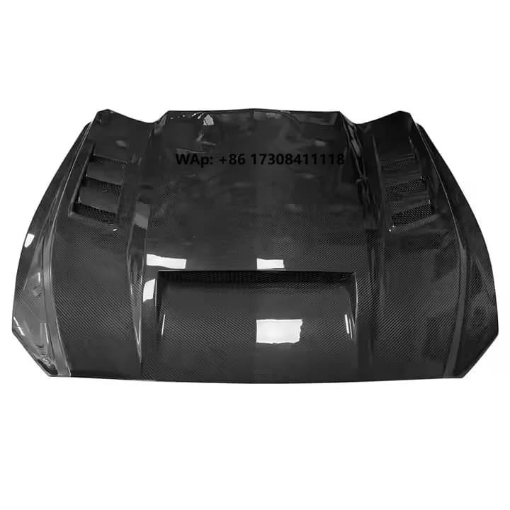 TF Style Carbon Fiber Front Hood for Mustang 2015-2017 Front Engine Bonnet Cover Bodykit