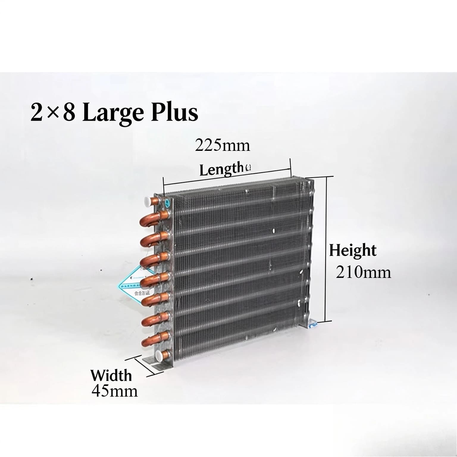 Water Cooled Copper Tube Aluminum Fin Condenser Refrigeration Cabinet DIY Air Conditioner Cooling Accessories