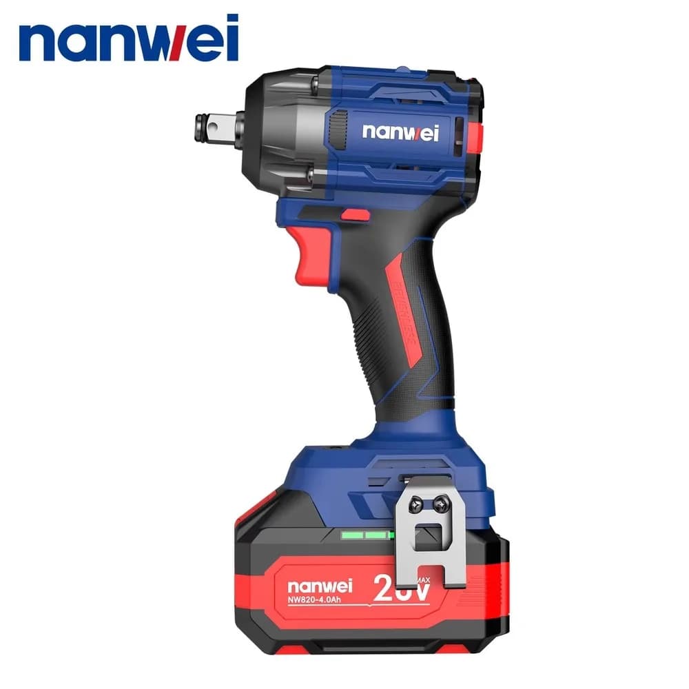 1/2 High Torque 500N Cordless Impact Wrench Heavy Duty Power Drill Screwdriver for Car Repair & Home DIY