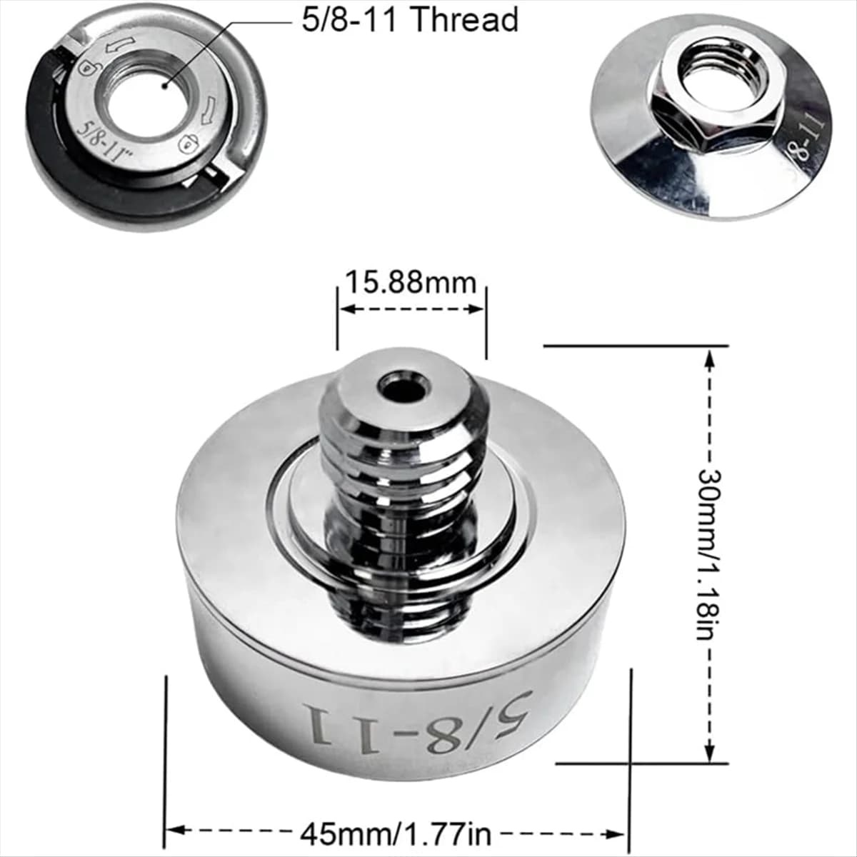 SSR 3 Pieces X-Lock Adapter Grinder Adapter Set to 5/8inch Thread, Angle Grinder Adapter for Cutting Discs and Sanding Discs