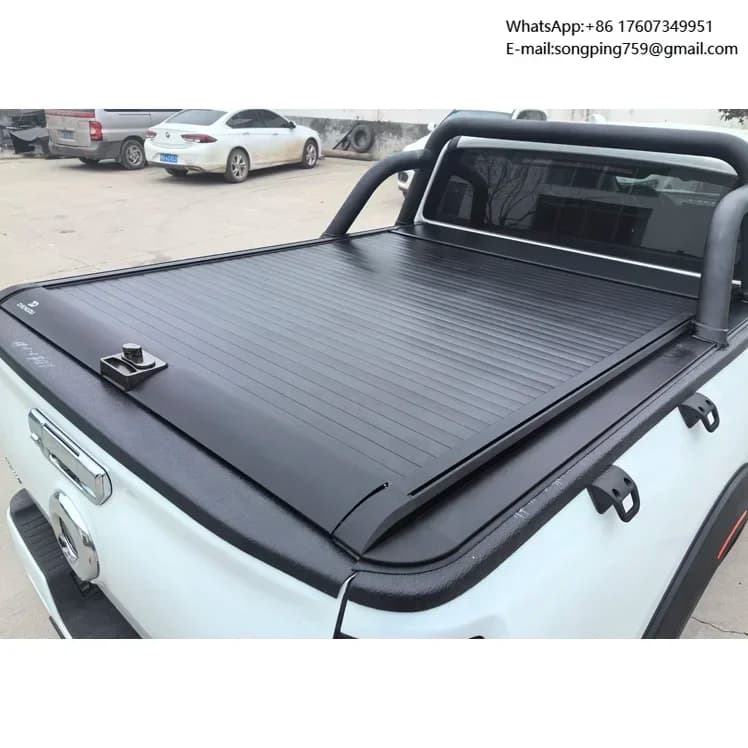 Truck Bed Retractable Aluminium Alloy Roll up Tonneau Cover Roller Lid for mitsubishi Triton civic Trunk Lid