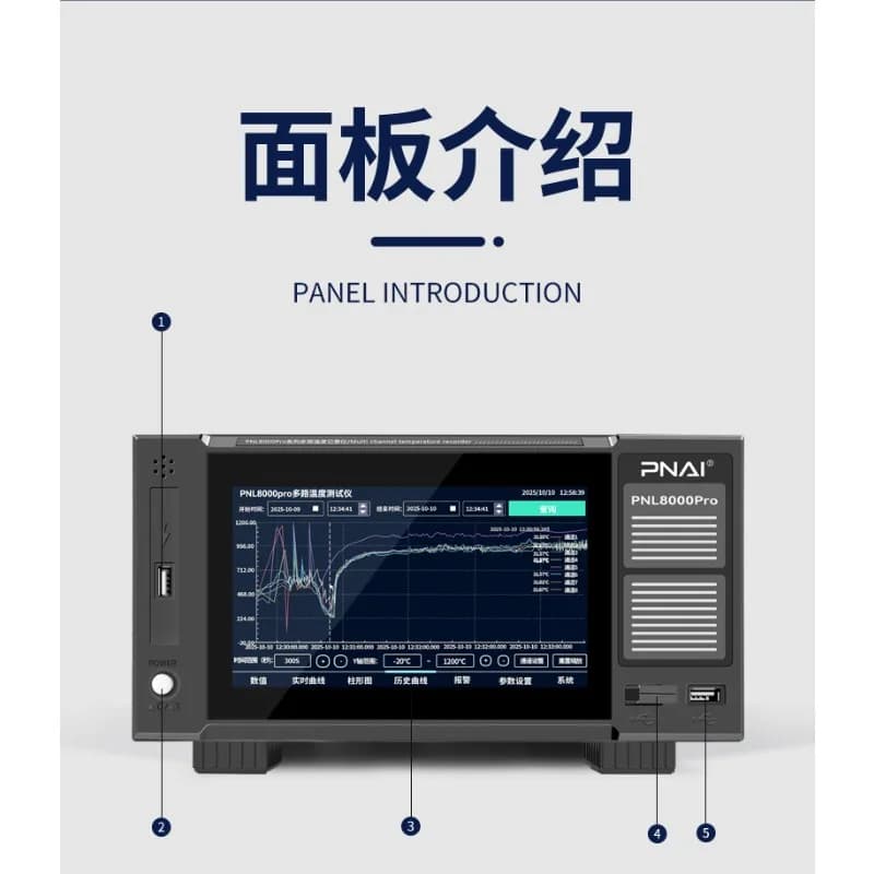 High-precision multi-channel temperature tester multi-channel industrial thermocouple indoor recorder mobile phone monitoring