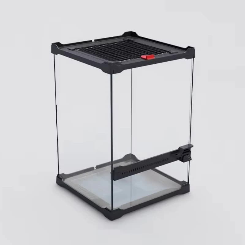 Stackable glass reptile glass containers for arboreal reptiles and amphibian glass jars