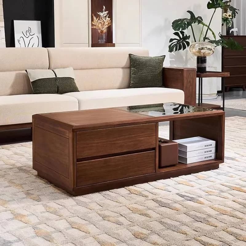 Classy Walnut Coffee Tables Brown Decoration Designer Corner Coffee Tables Living Room Modern Tavolino Da Salotto Home Furniture