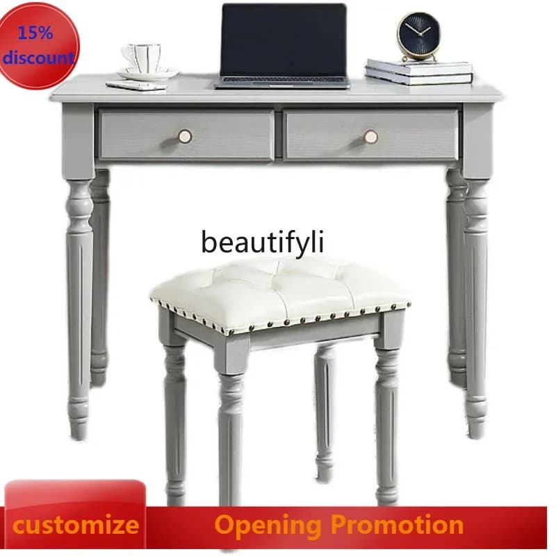 ss8350 American solid wood study furniture simple bedroom writing desk computer table small apartment