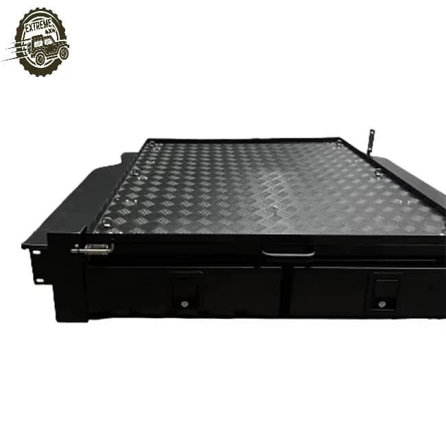Metal Universal Factory Customized Aluminum Pickup Truck Bed Storage Drawers System Double Drawers With Sliding Cargo Tray