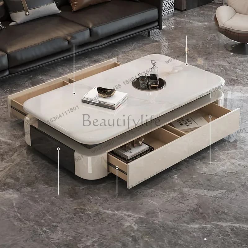 LD Storage Organizer Coffee Table Modern Luxury Living Room Designer Writing   Dinner Couchtisch Chinese Style Furniture