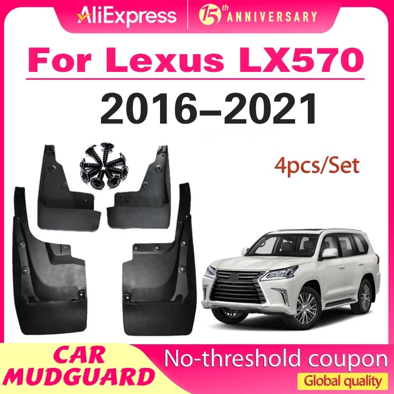 For Lexus LX570 2016 2017 20189 2019 2020 2021 Fender Mudguard Mud Flaps Guard Splash Flap Mudguards Car Accessories