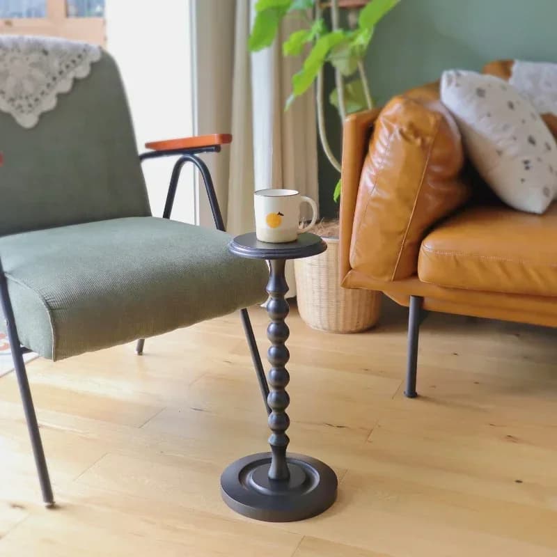 Hot SalesSolid Wood Middle Ages Furniture Sofa Small Edge Bed Cup Holder Portable Multi Functional Simple Vintage Storage Rack