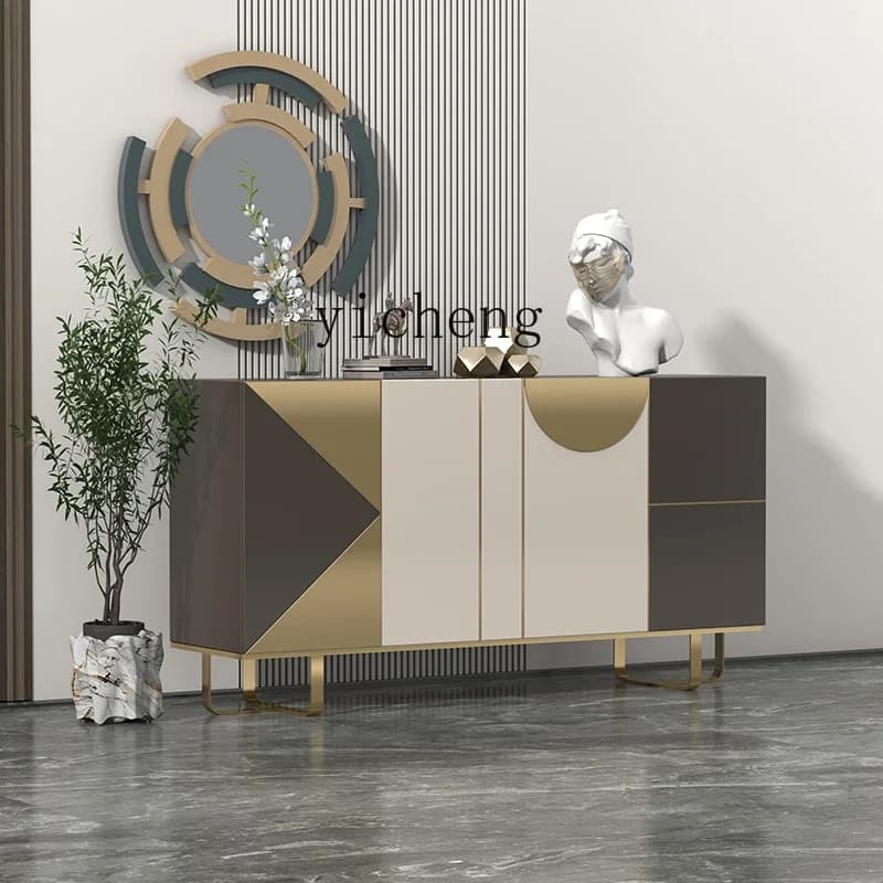 v9.9- Italian minimalist light luxury porch cabinet entrance foyer cabinet modern minimalist living room locker
