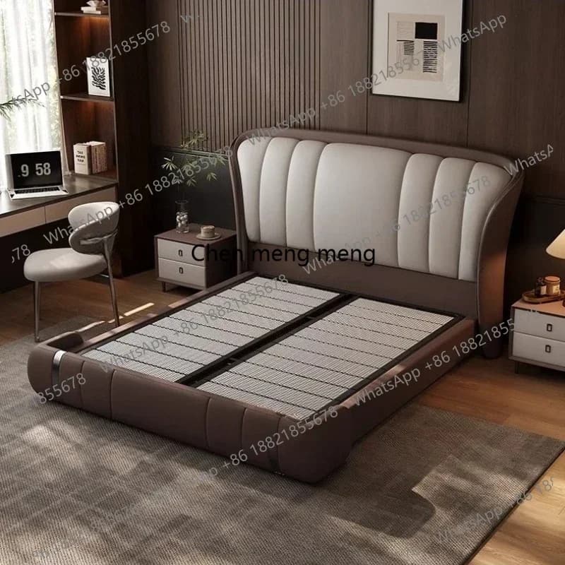 N138  Nordic Luxury Modern Bed Racks And Frame Beds On Clearance 180x200cm Bedroom Furniture Bed Side Table Bed King Size Headbo