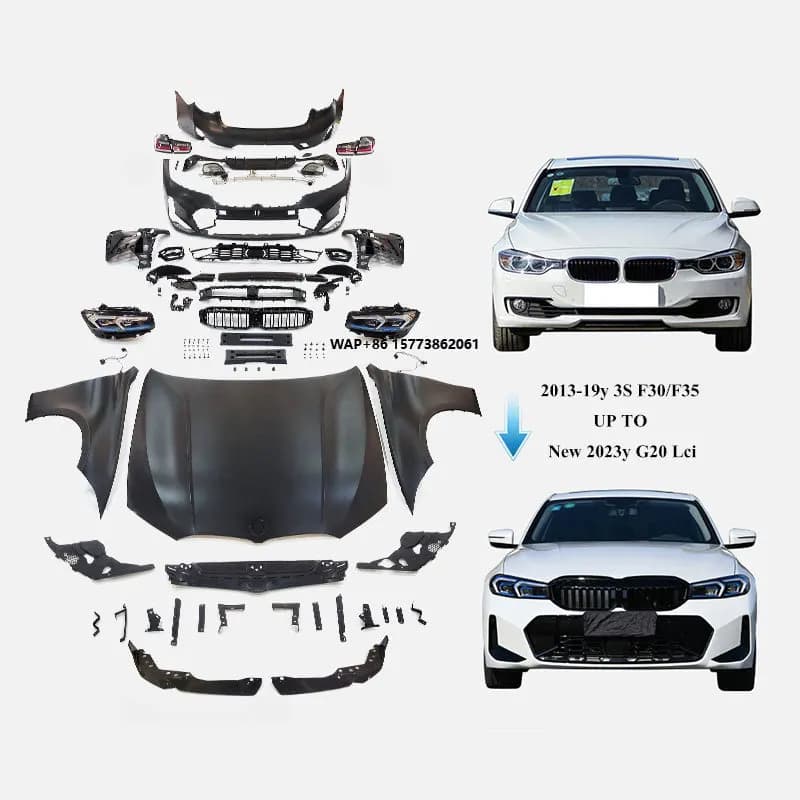 2013-19Y BM 3S F30 F35 Upgrade to 2023Y G20 LCI Car Auto Body Parts Kits Bumper System Accessories for  3 Series