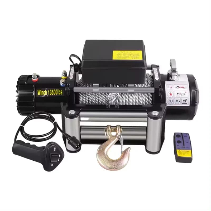 Wire Rope Winch 12000 lbs Electric  Car Remote Control Radio 12v 24v for car or marine