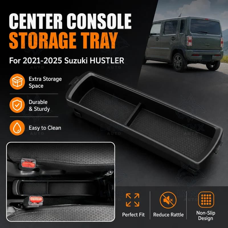 For 2021-2025 Suzuki HUSTLER Center Console Lower Storage Box Organizer Tray Car Interior Accessories Modified Parts