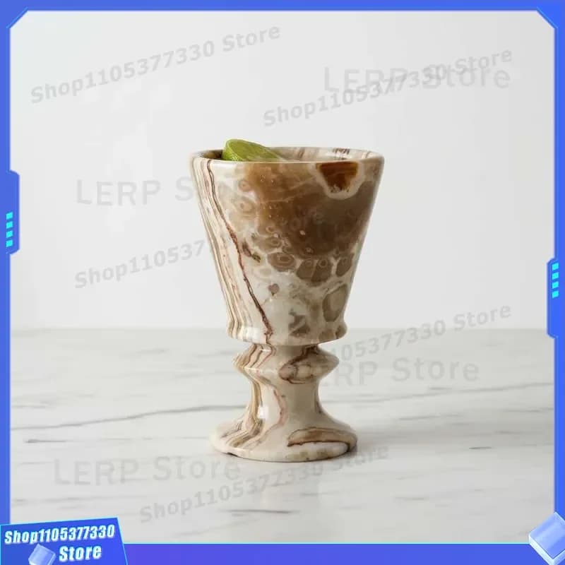 High End Marble Candle Holder Medieval Simple Style Scented Cup Niche Model Room Coffee Table Decoration Ornament Niche High