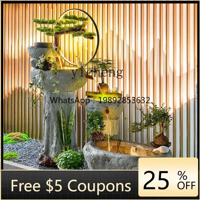 rockery flowing water fountain fish tank circulating water humidifier decoration villa courtyard ornament