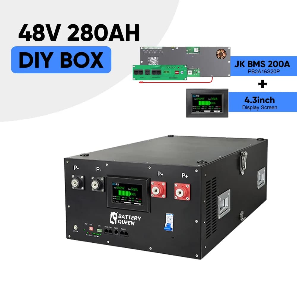 Deligreen 51.2V 280Ah 314Ah 320Ah LiFePO4 Battery Case DIY 16S 10kwh 15kwh 16kwh 48V Lifepo4 Battery Kits JK Inverter BMS Box