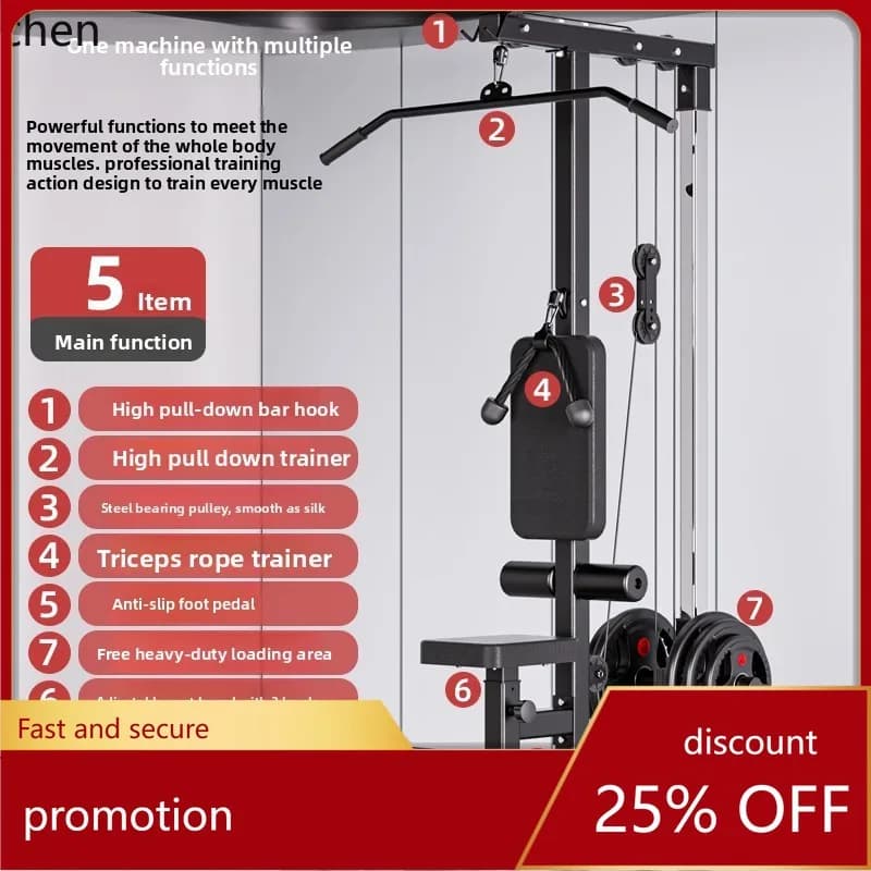 ZML Pull Down Trainer Home Single Side Flying Bird All-in-One Machine Comprehensive Multi-Functional High Low Gym Equipment