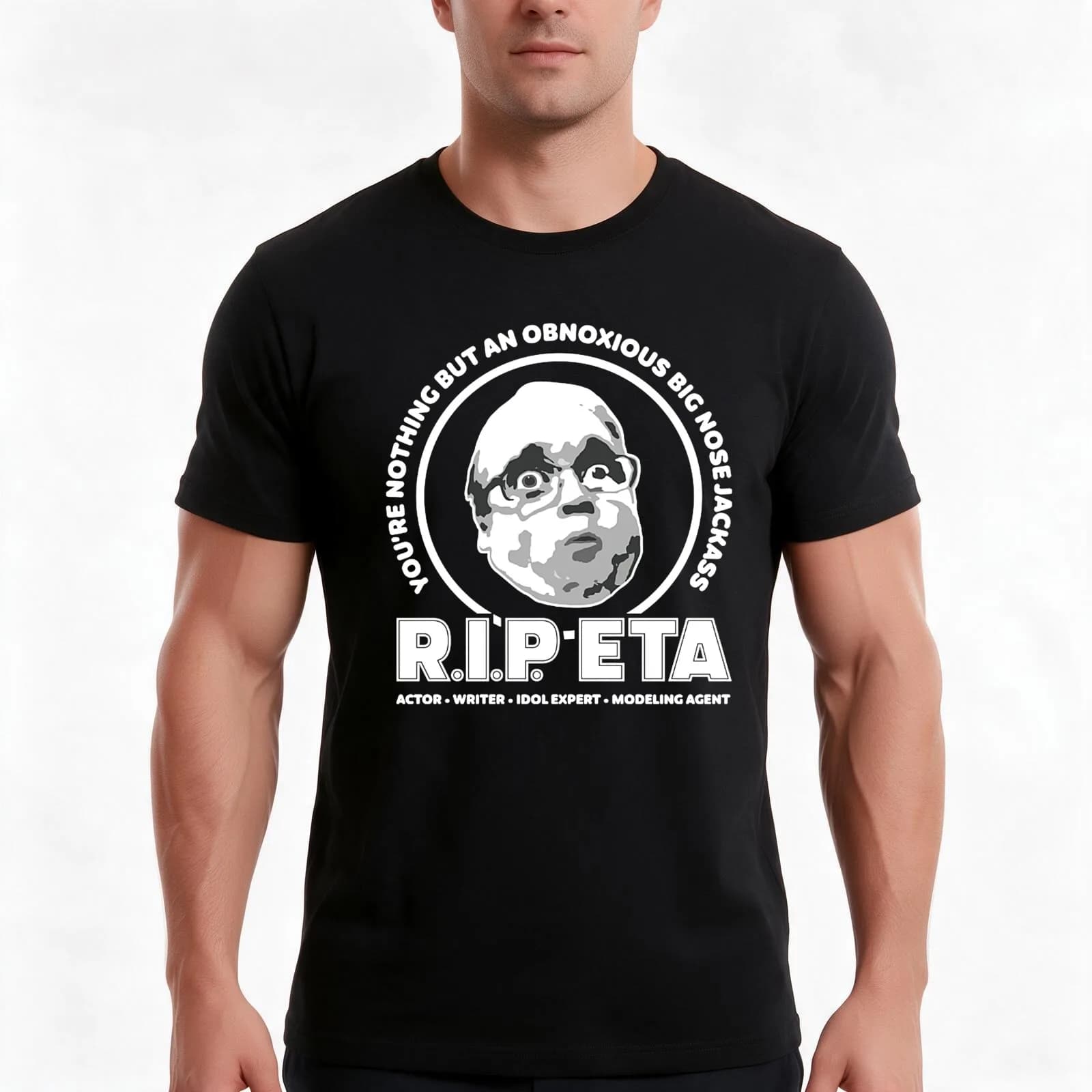 Eric The Actor - RIP ETA T-Shirt, Summer Casual Cotton Tee, Oversized Streetwear Tops, Vintage Graphic Print, Unisex Men Women