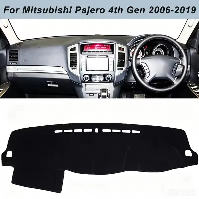Dashboard Cover Dash Mat For Mitsubishi Pajero 4th Gen 2006-2019 Anti-Glare Non-Slip Sun Shade Interior Protector