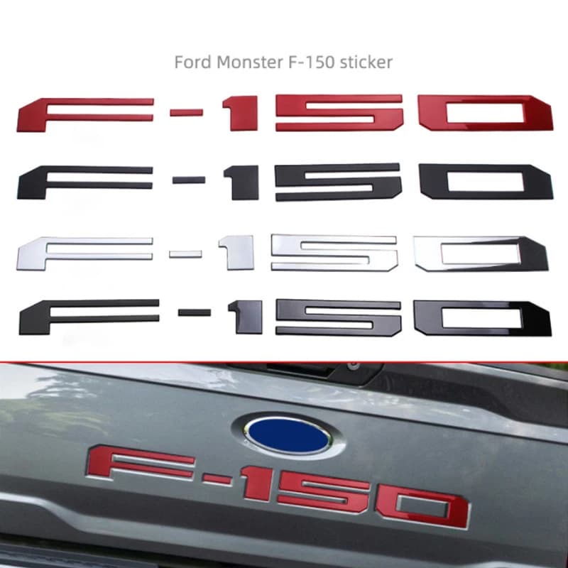 F150 Is Suitable for Ford Beast F150 Pickup Truck Logo F-150 Rear Trunk Modified ABS Labeling Groove Car Decoration Labeling