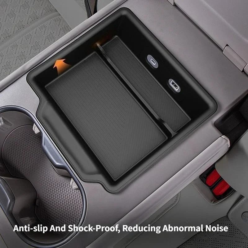 Car Rear Row Armrest Storage Box For ZEEKR 7X 2025 Silicone Protective Atorage Box Automobile Interior Modification Accessory