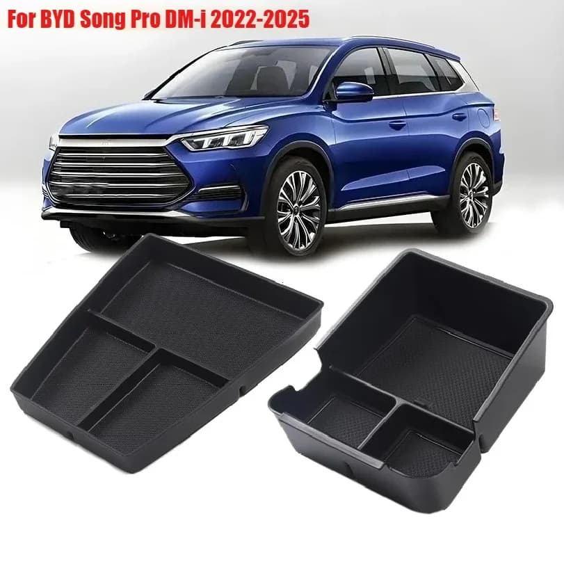 For BYD Song Pro DM-i 2022-2025 Car Center Console Armrest Storage Box Interior Central Organizer Tray Auto Interior Accessories