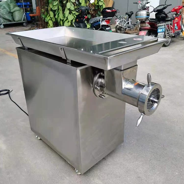 Electric Commercial Industrial Meat Grinder Stainless Steel 200-500kg/h Capacity 95x48x88cm Dimensions Professional