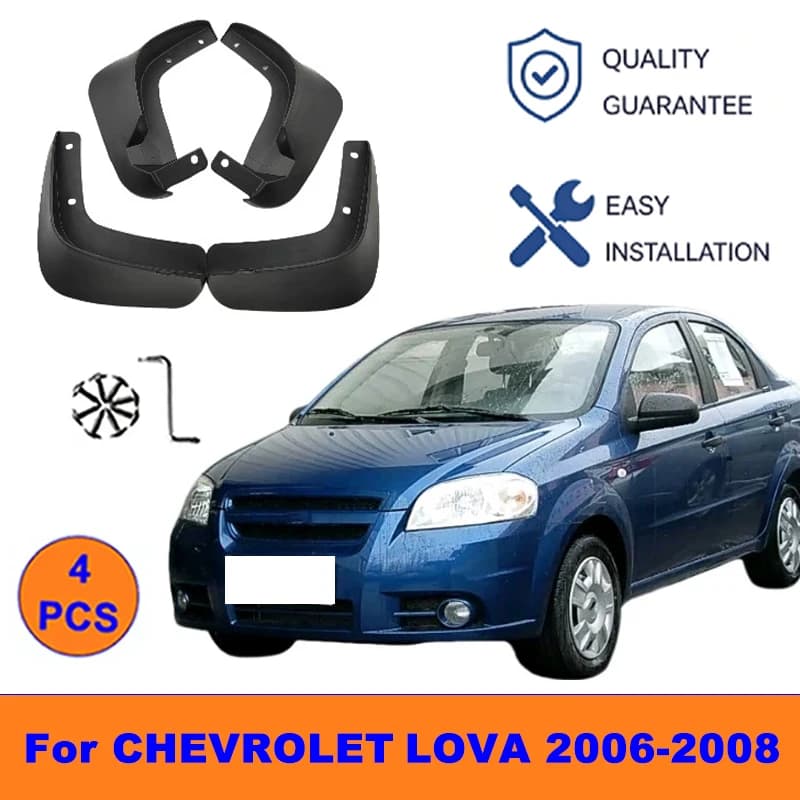 4Pcs Mud Flaps For CHEVROLET LOVA 2006-2008 - Splash Guards Front&Rear Wheel Fender Mudguards Car Exterior Protection Accessory