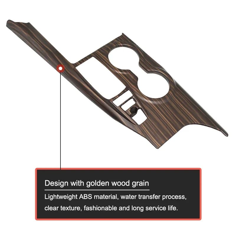 For Toyota Camry 2018-2023 Car Gold Wood Grain Interior Trim Gear Head Sticker Water Cup Panel Air Vent Frame Armrest Box Cover