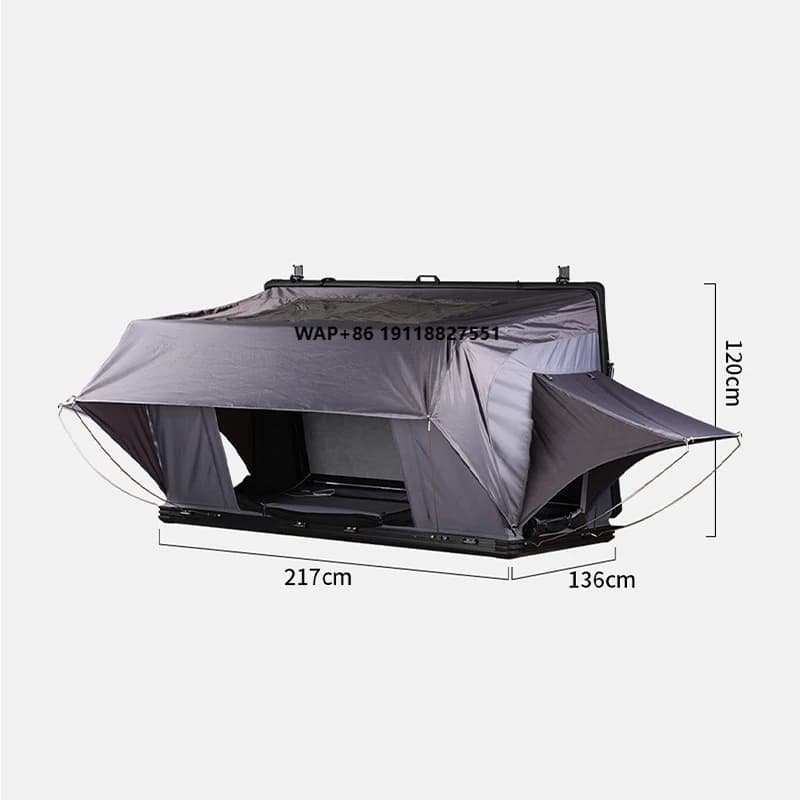 Hard Shell Aluminum Alloy Automatic Car Roof Rack Foldable Side Flip Storage Box Waterproof SUV Sedan Easy Installation Road