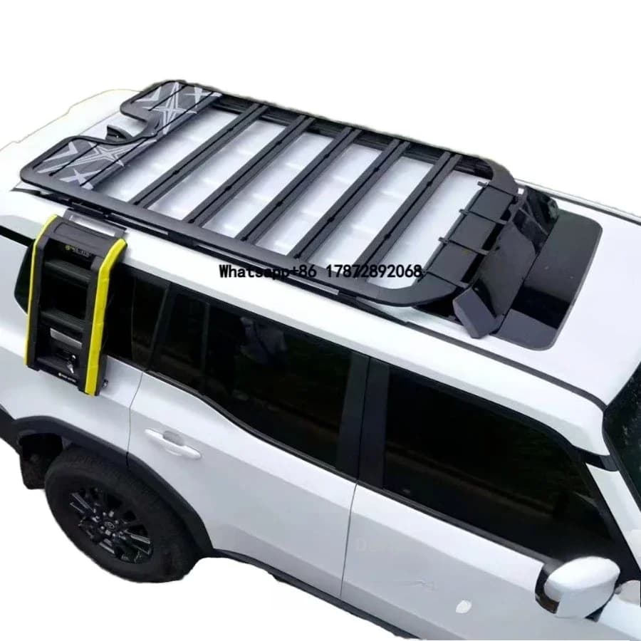 Danyang Deliang Aluminum Alloy Black Cross-Border Wholesale 24 Prado Lc250 Luggage Rack Side Ladder Roof Platform