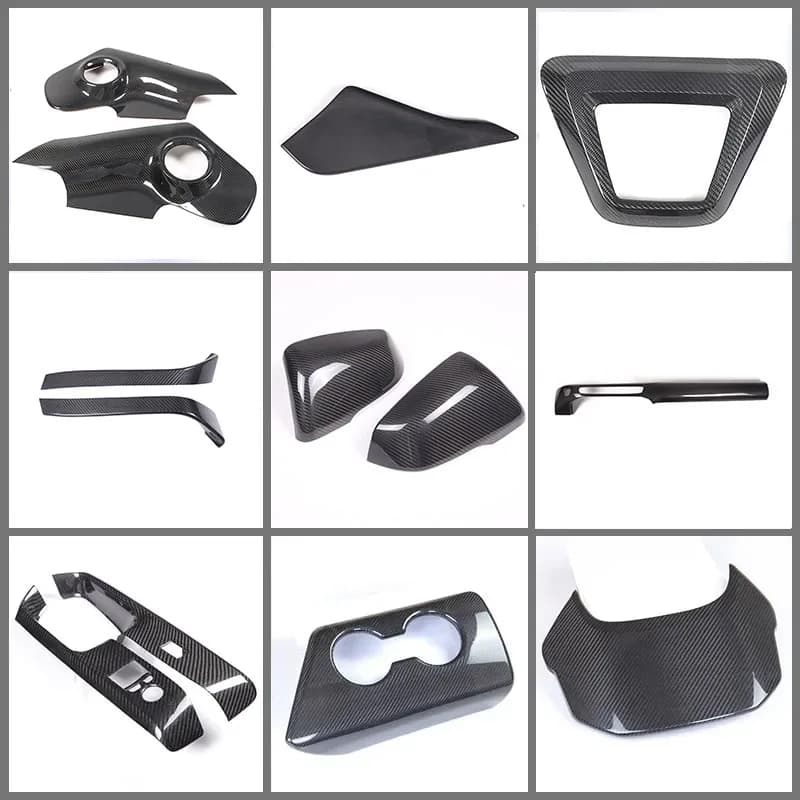 Real Carbon Fiber For Toyota GR Supra MK5 A90 2019-2025+ Car Dashboard Center Console Shift Panel Cover Sticker Decoration Kit