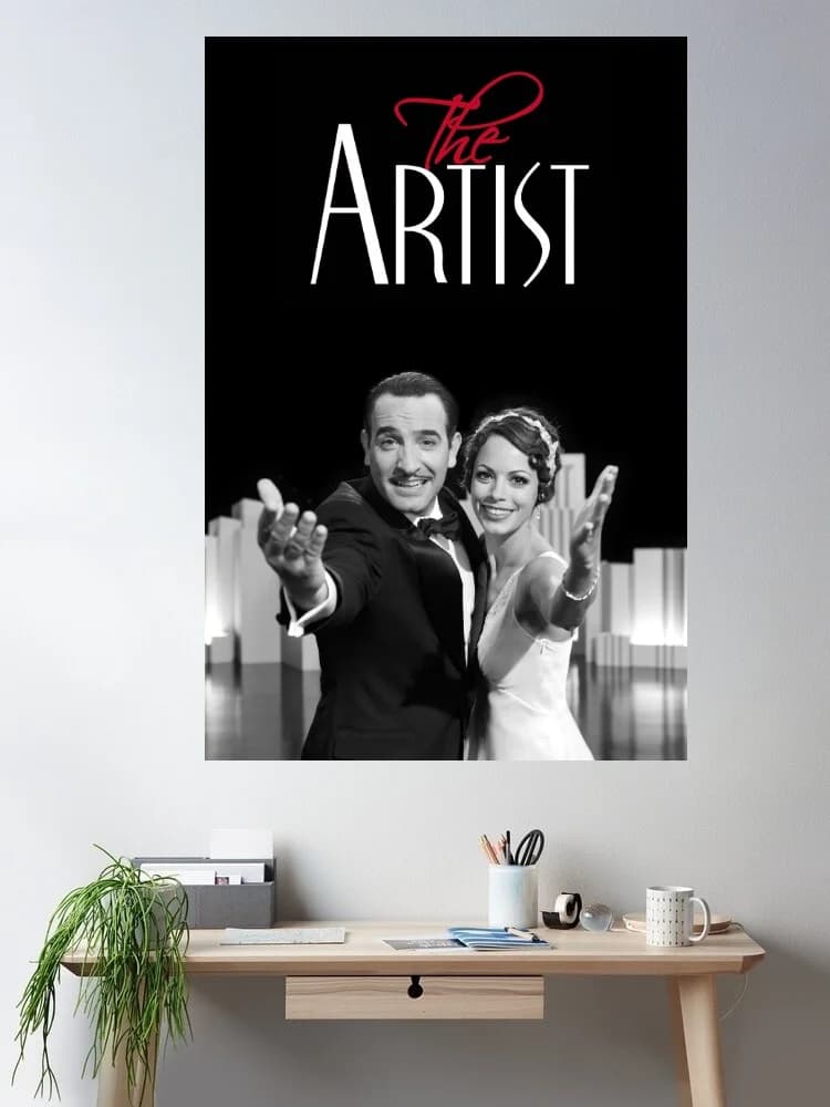 THE ARTIST - Movie Film Canvas Poster Print, Home Decor Wall Art Painting