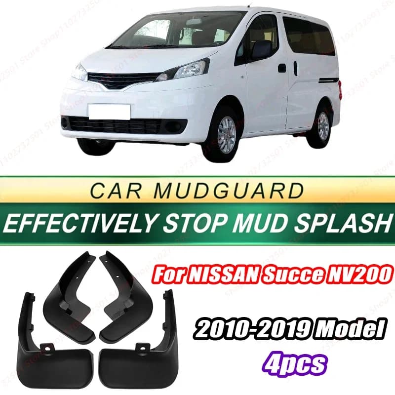 For NISSAN Succe NV200 2010-2019 Model 4PCS Front Rear Mud Flaps Splash Guards Fender Mudguards Auto Accessories
