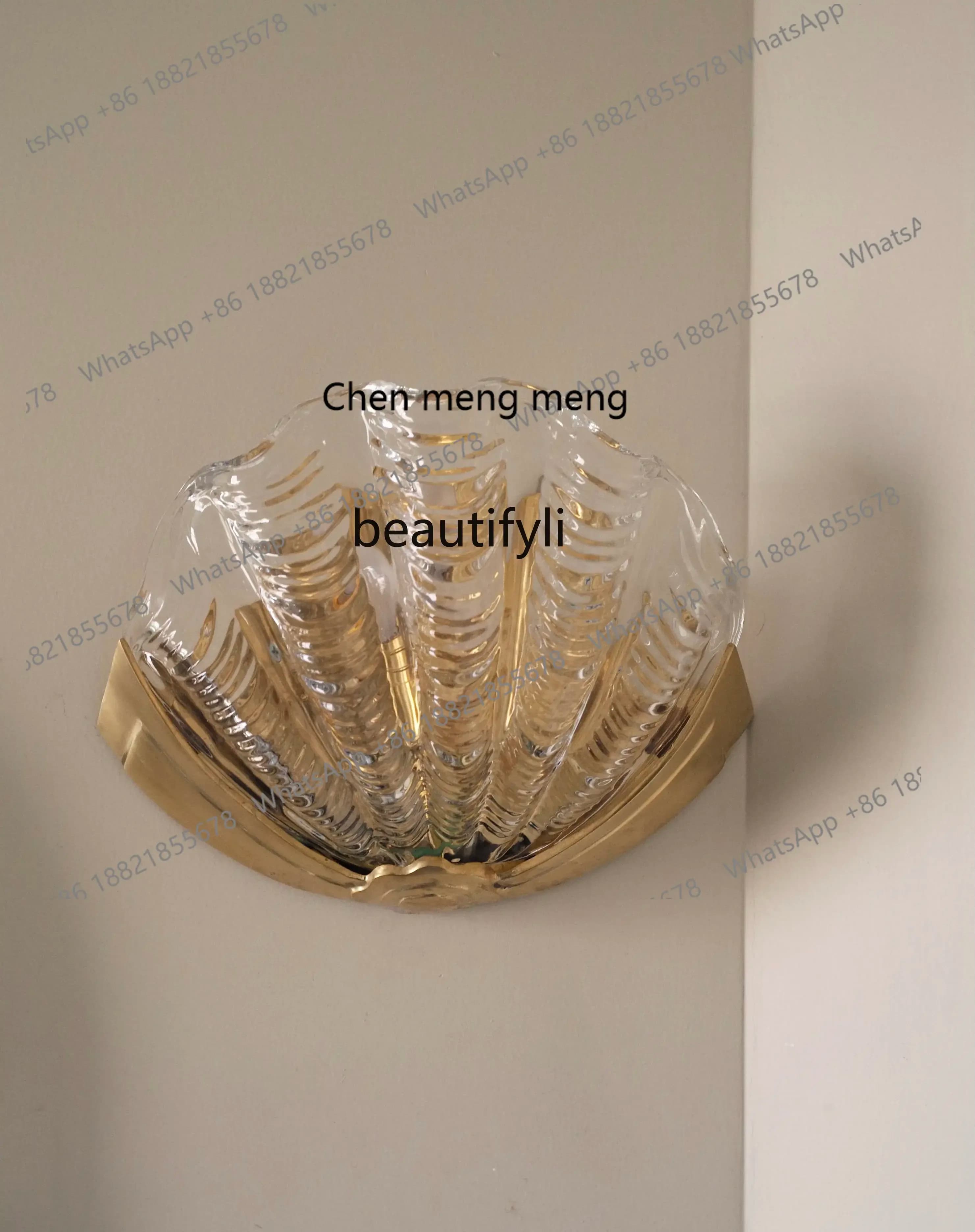 cn8350 LHY zqAisle Bathroom Entrance Mirror Front Lamp Brass Retro Glass Lampshade Wall Lamp